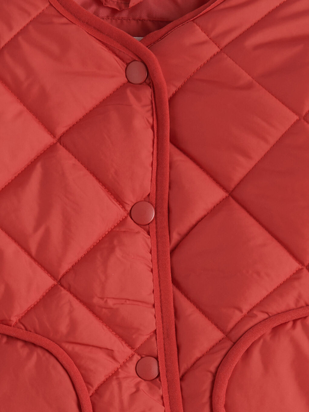 Crew Neck Quilted Girls' Coat-1