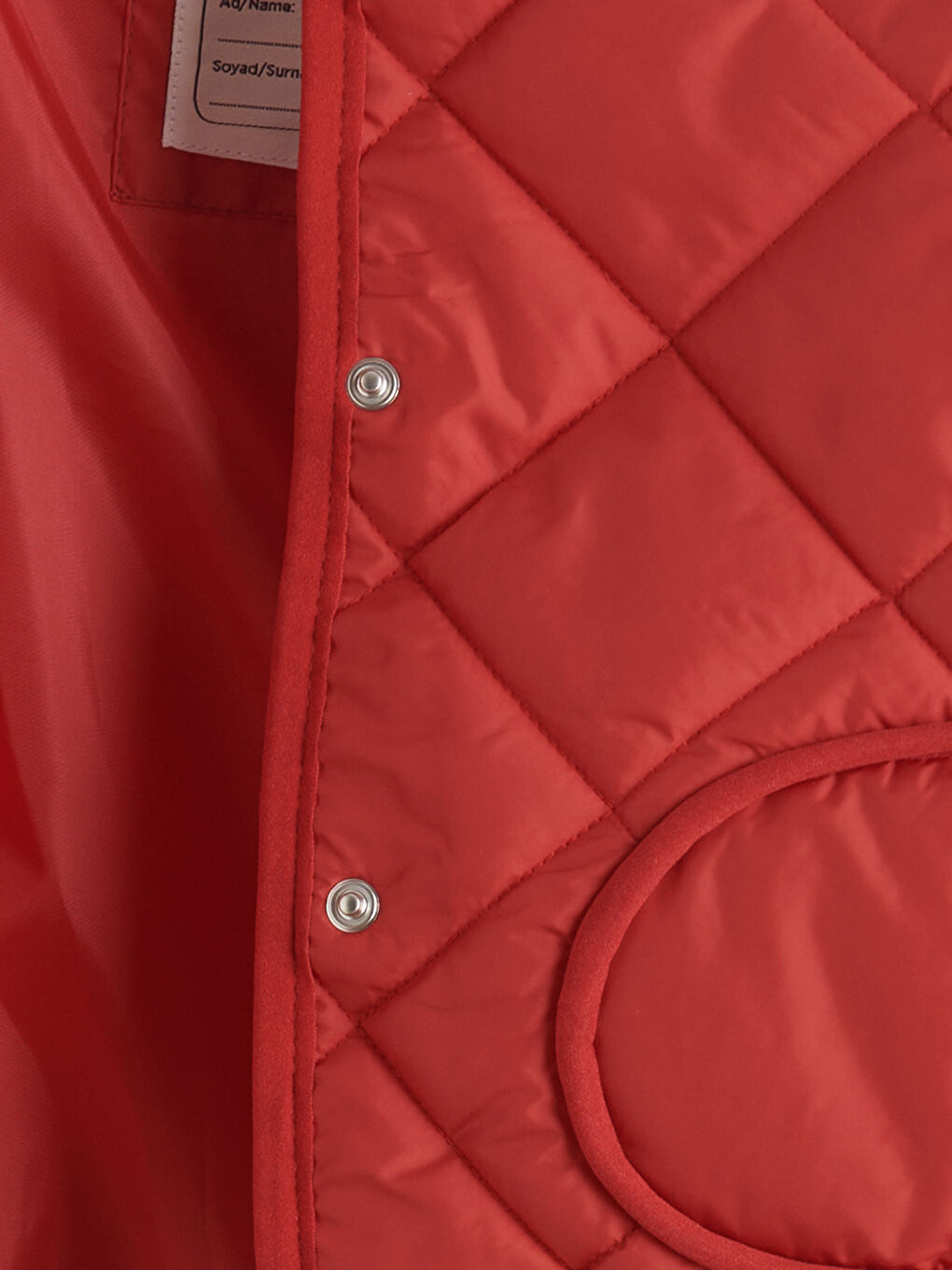 Crew Neck Quilted Girls' Coat-2