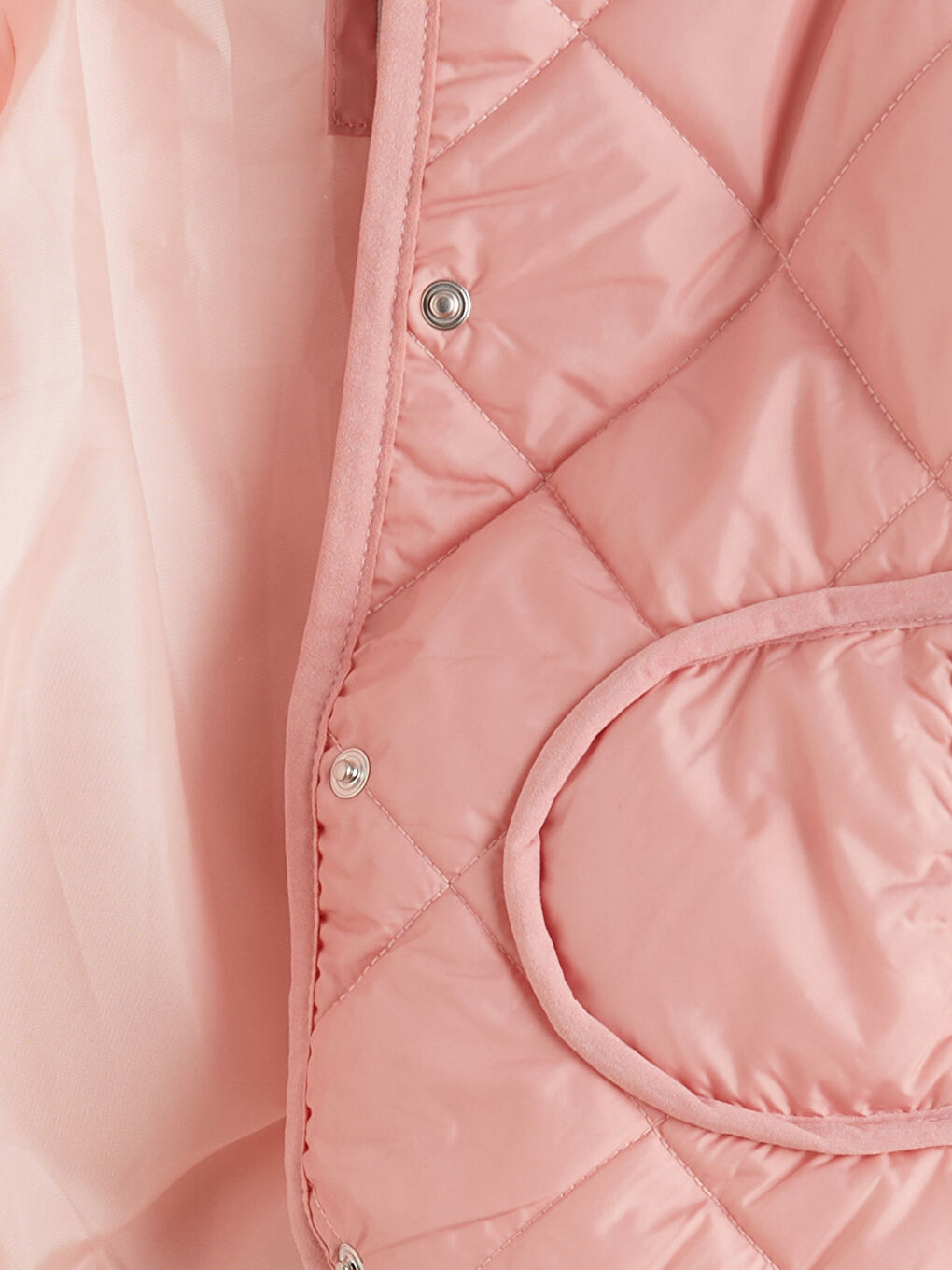 Crew Neck Quilted Girls' Coat-3