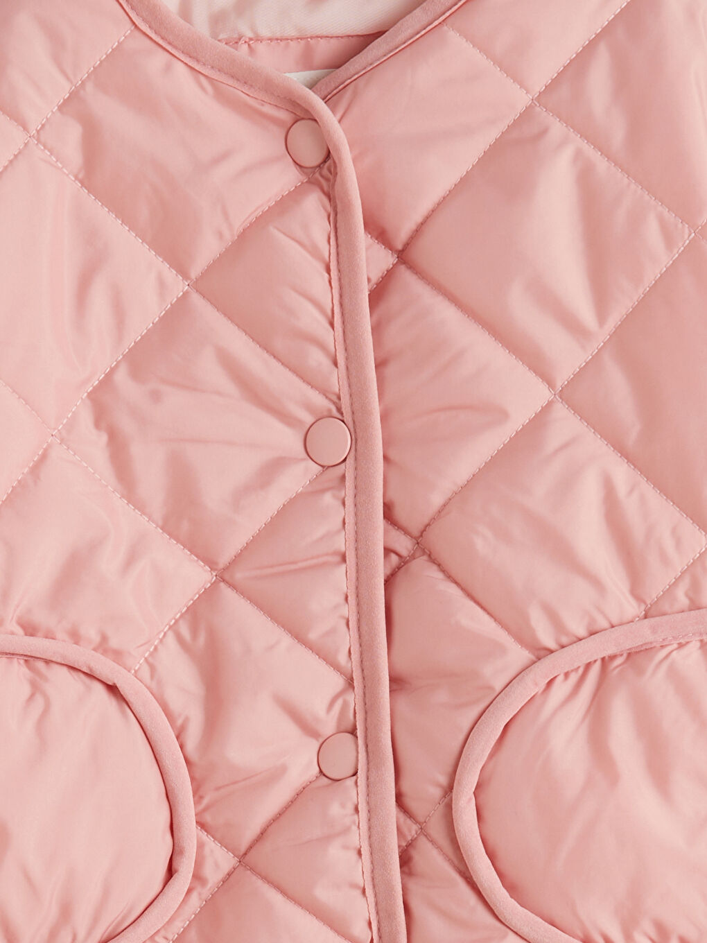 Crew Neck Quilted Girls' Coat-4