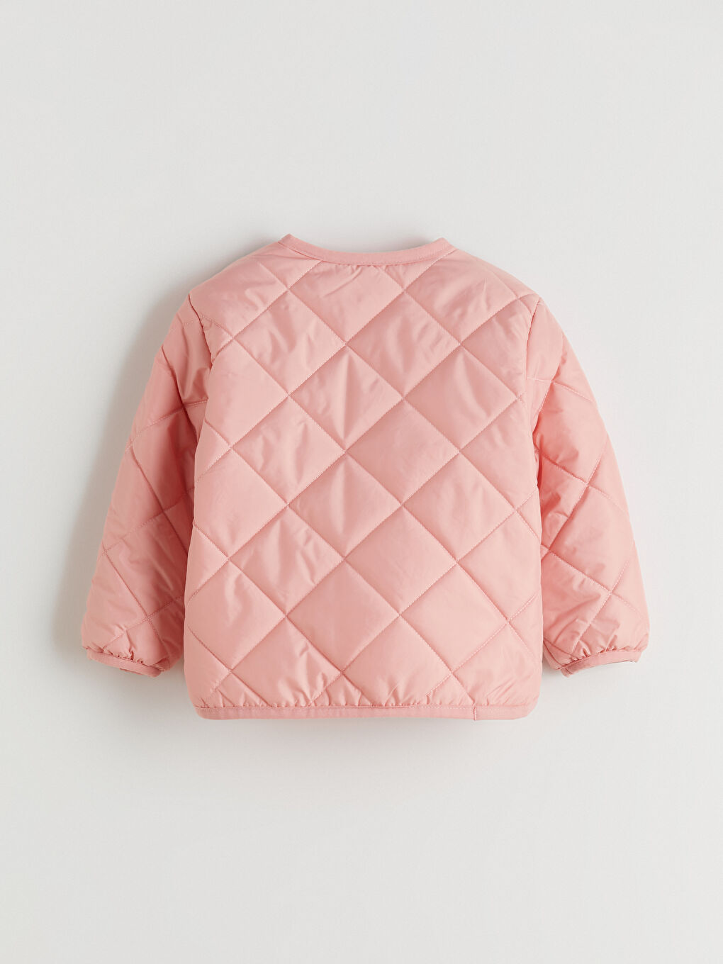 Crew Neck Quilted Girls' Coat-5