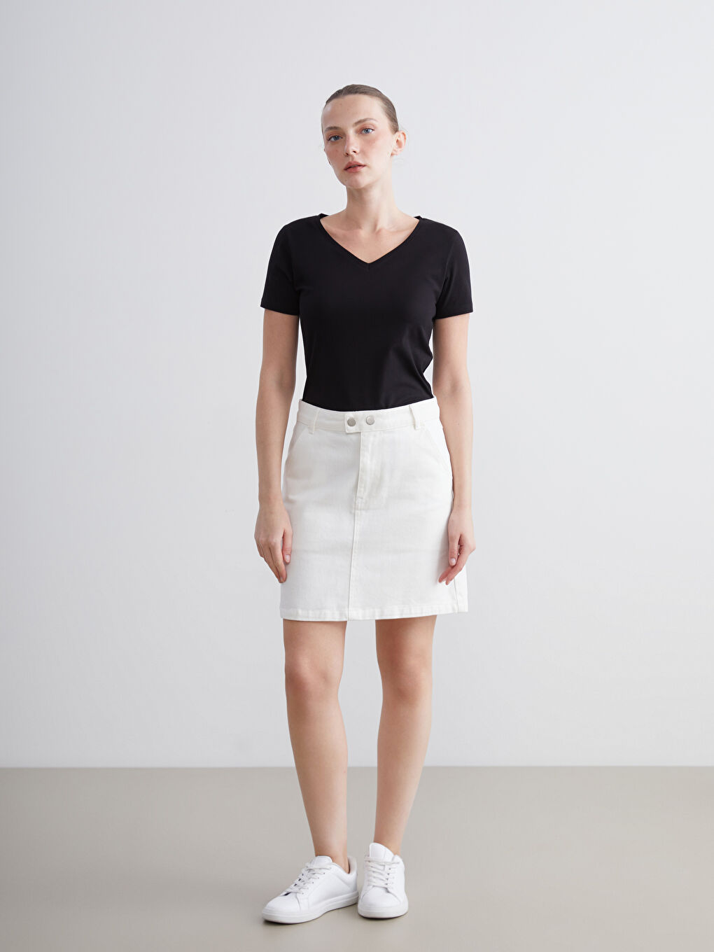 V Neck Women's T-Shirt-1