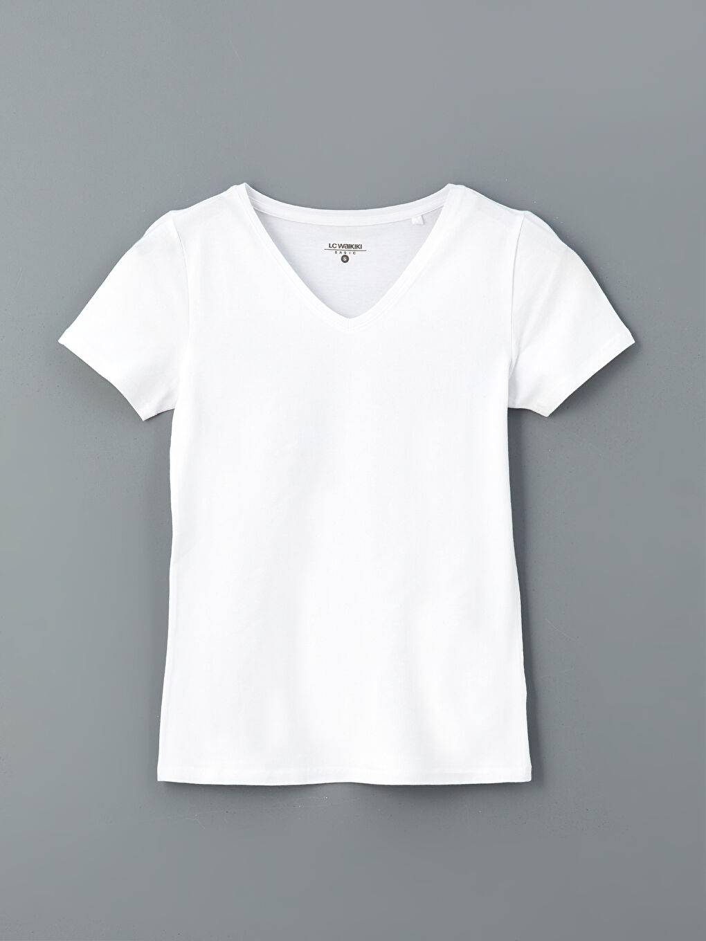LCWAIKIKI Classic V Neck Women's T-Shirt -W53663Z8-Q6K