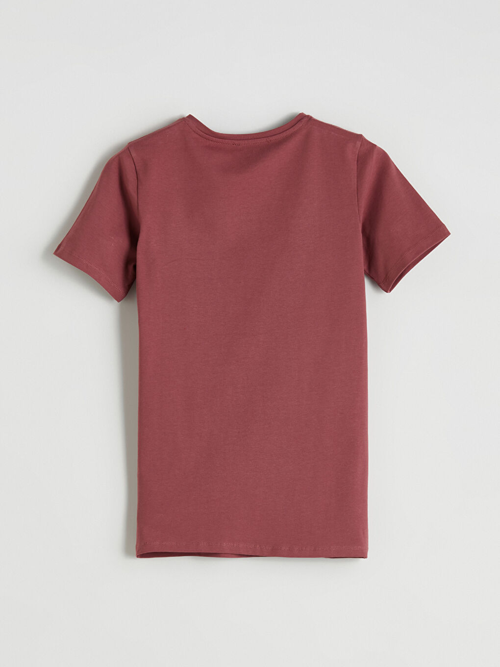 Pembe Bisiklet Yaka Kadın Tişört-5