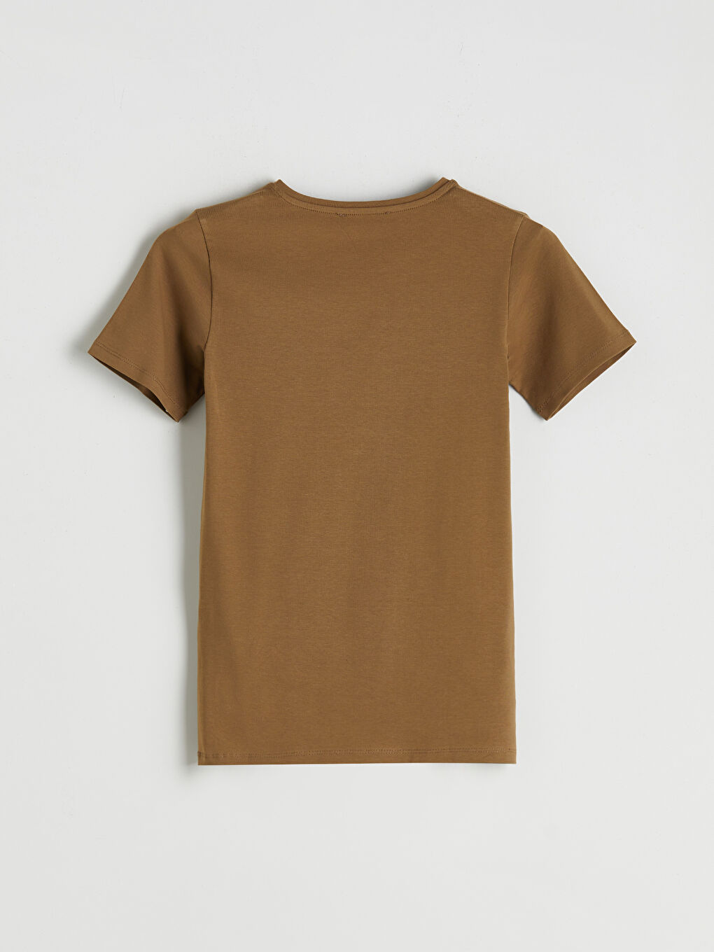 Haki Bisiklet Yaka Kadın Tişört-5