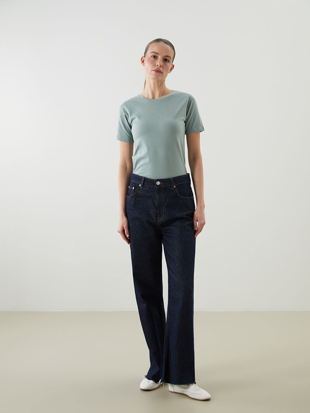 LCWAIKIKI Basic Crew Neck Women's T-Shirt -W53664Z8-GPP