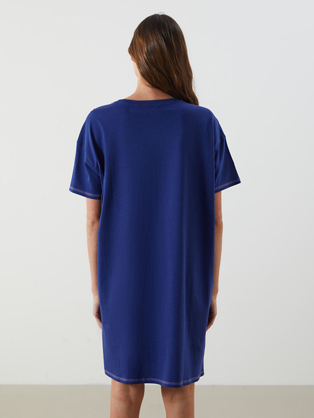 LCW Young Crew Neck Printed Women's Nightdress -W53677Z8-HKW