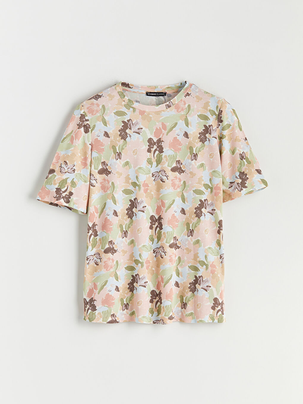 LCWAIKIKI Classic Crew Neck Floral Women's T-Shirt -W53681Z8-F9C