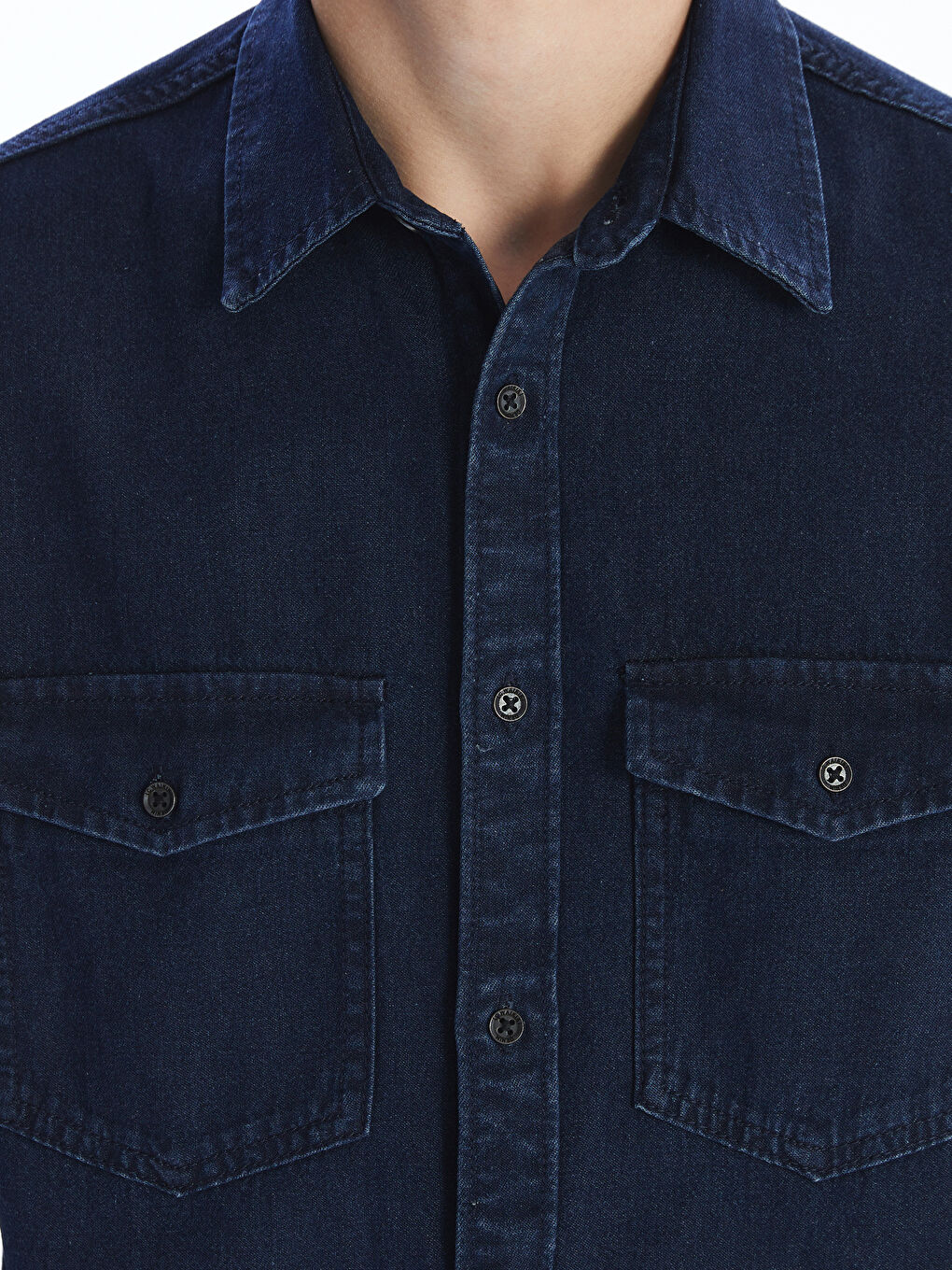 LCW Jeans Regular Fit Long Sleeve Men's Denim Shirt -W53721Z8-309