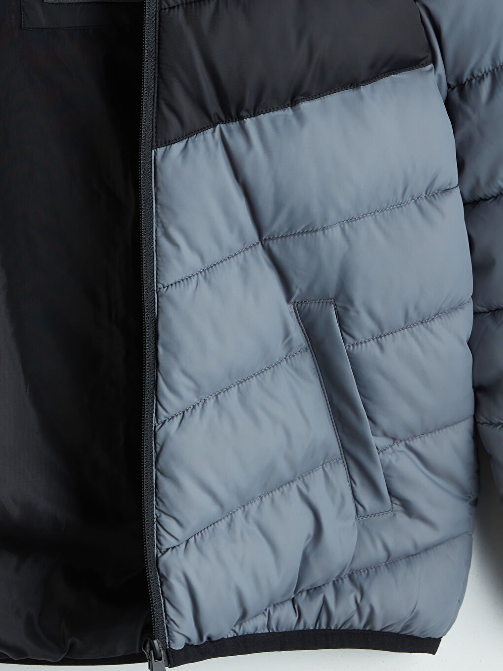 LCW Kids Hooded Boys' Puffer Coat -W53723Z4-GYS