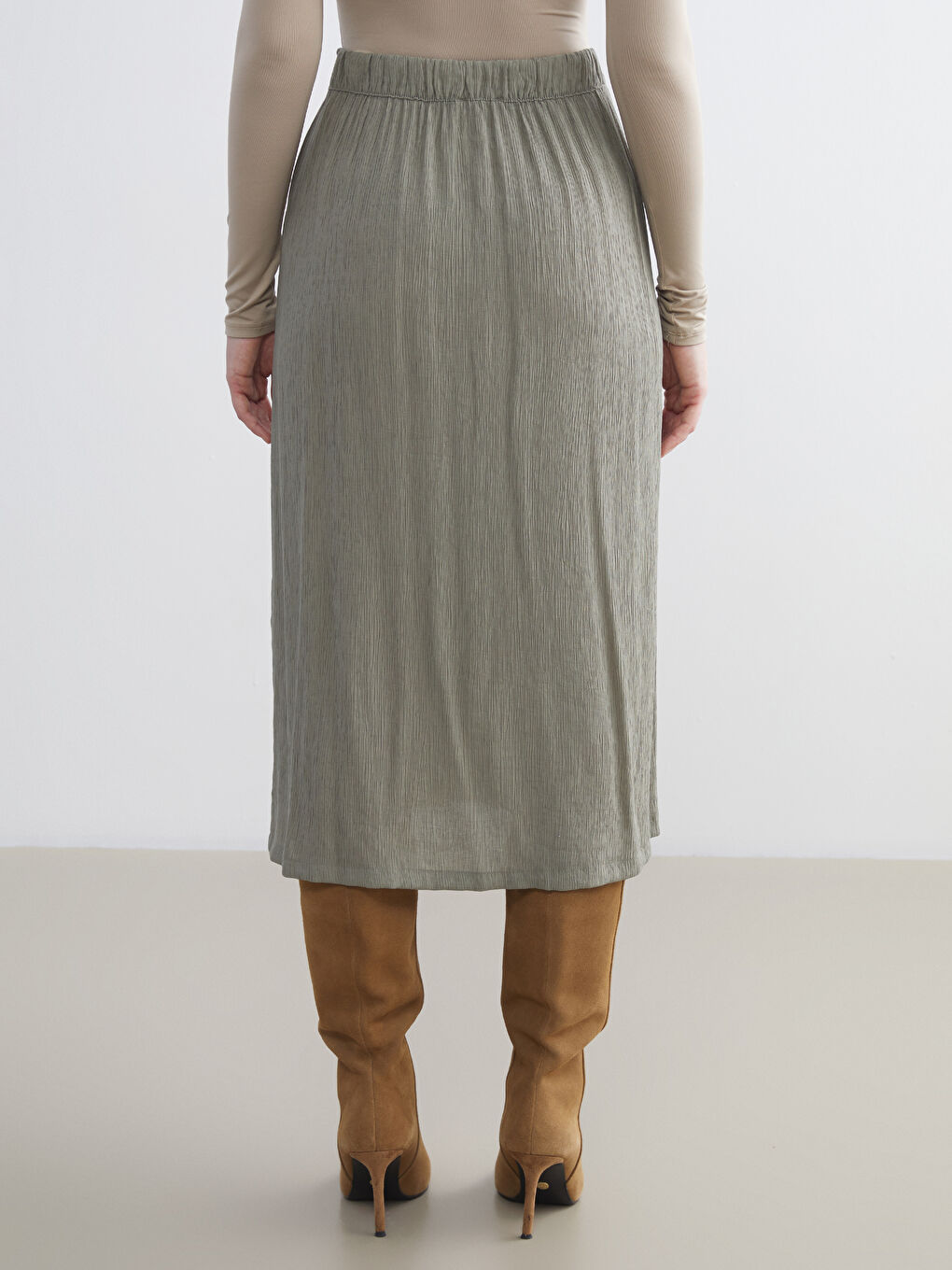 LCWAIKIKI Classic Woman KHAKI Skirt -W53735Z8-Z6Y