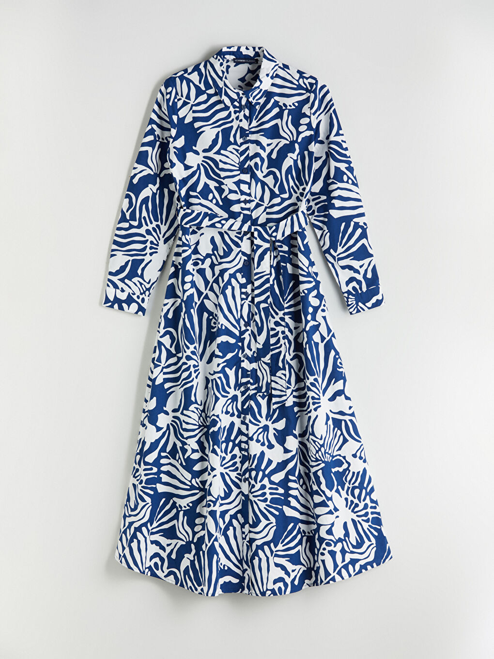 LCWAIKIKI Classic Patterned Poplin Shirt Dress -W53738Z8-LQQ