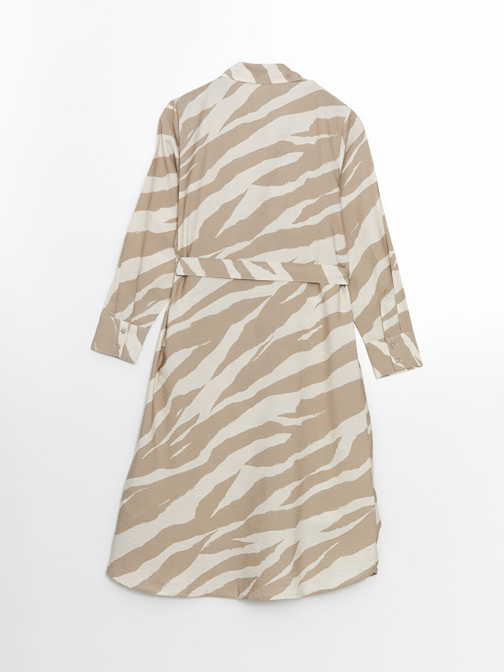 LCWAIKIKI Classic Figured Waistband Shirt Dress -W53739Z8-LRA