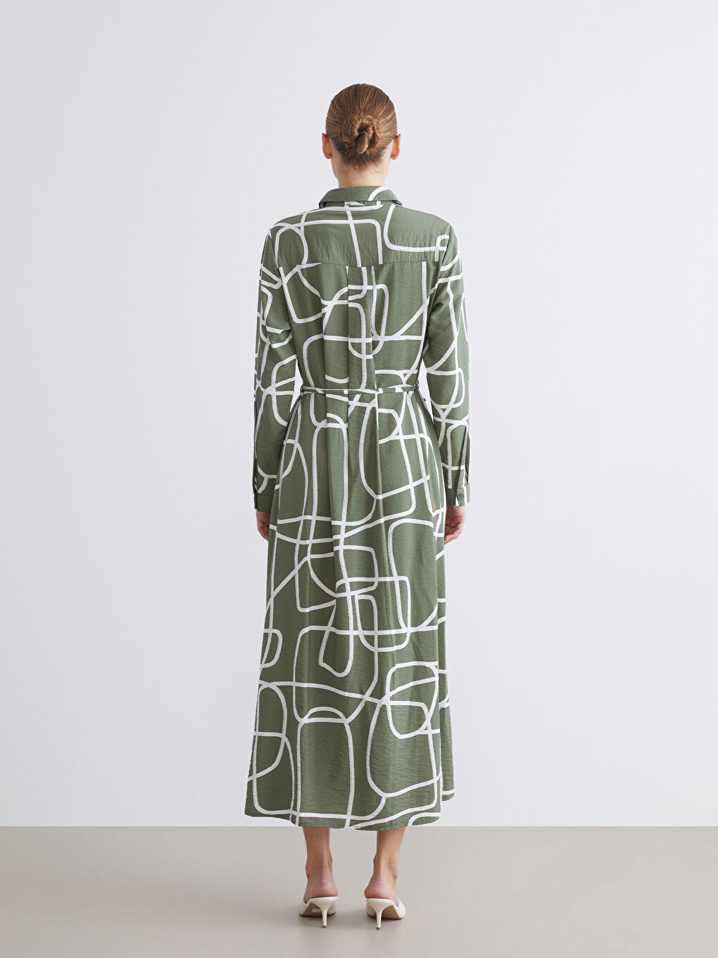 LCWAIKIKI Classic Patterned Shirt Dress -W53740Z8-LRR
