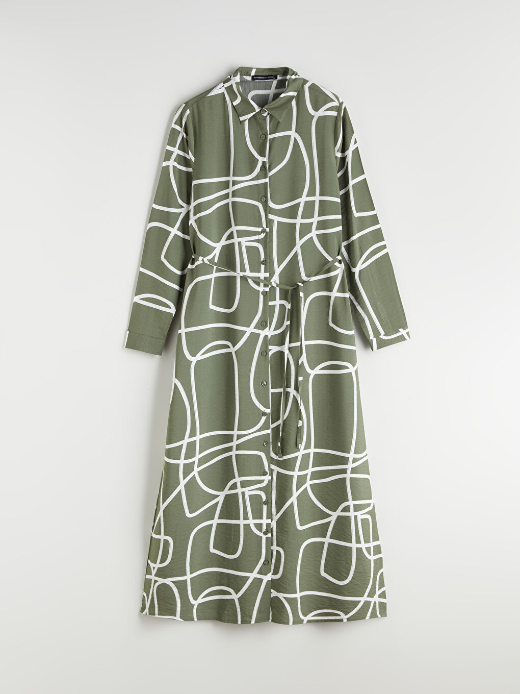 LCWAIKIKI Classic Patterned Shirt Dress -W53740Z8-LRR