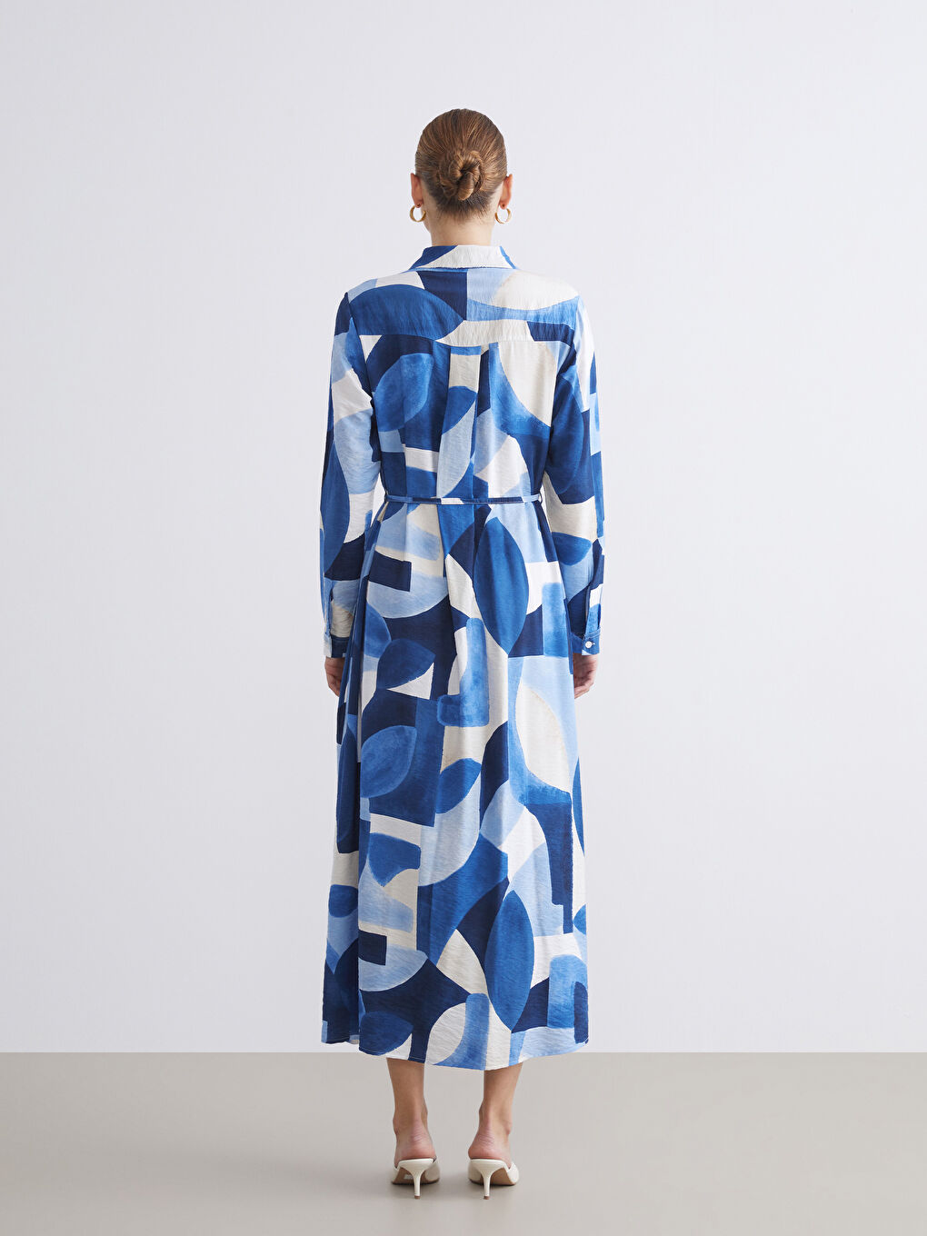 LCWAIKIKI Classic Patterned Shirt Dress -W53740Z8-LSJ