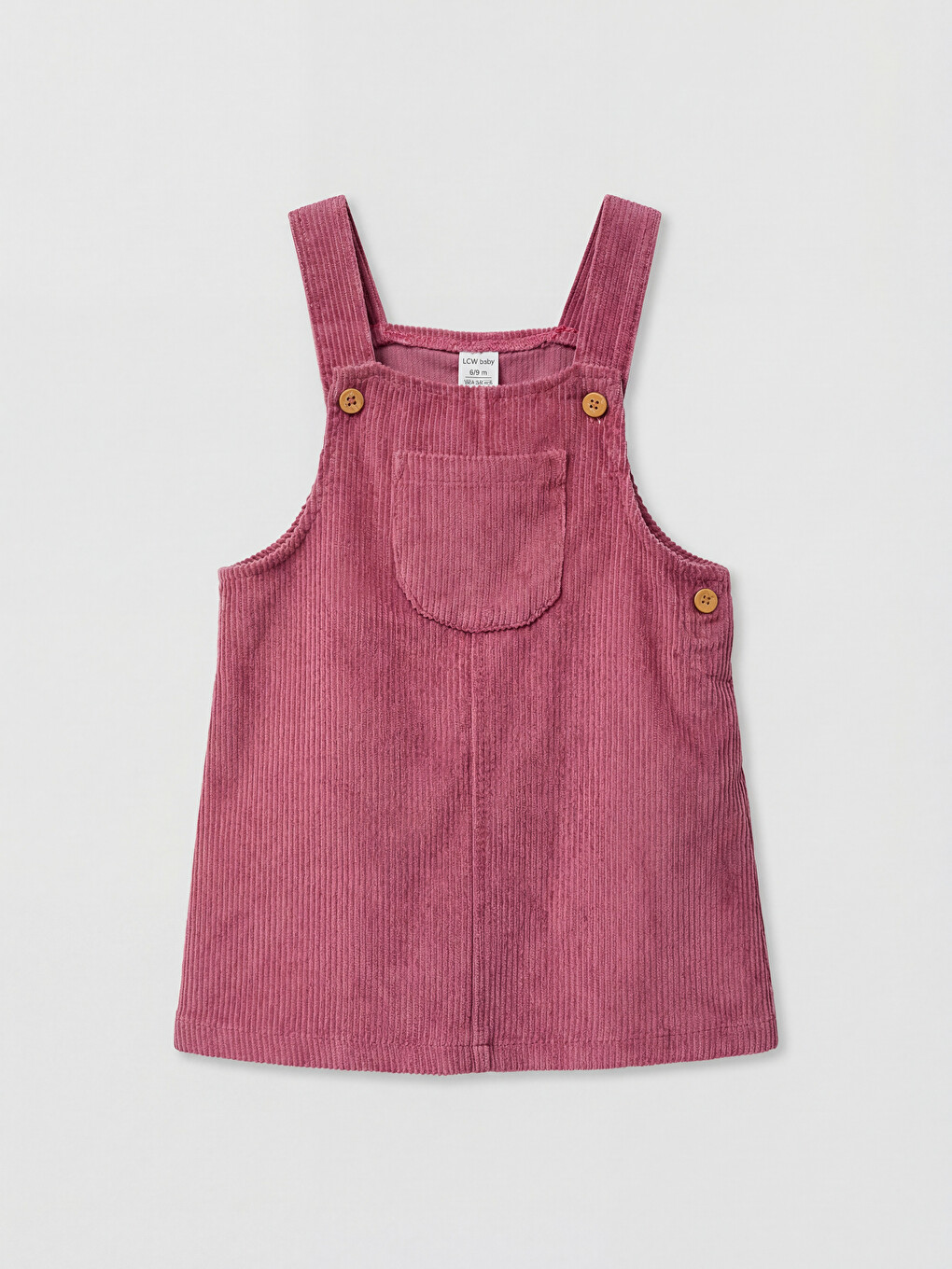 Baby Girls' Velvet Dungarees And Basic T-shirt-1