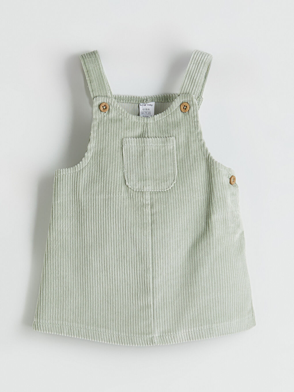 LCW baby Crew Neck Velvet Baby Girls Blouse and Overalls 2 Pack -W53763Z1-QTZ