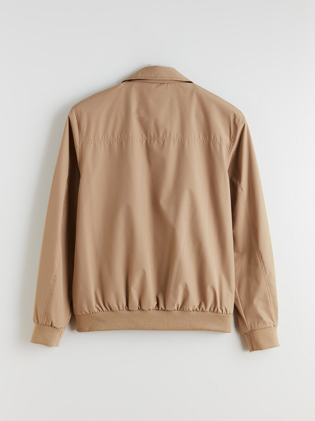 Bej Standart Kalıp Gömlek Yaka Erkek Mont-7