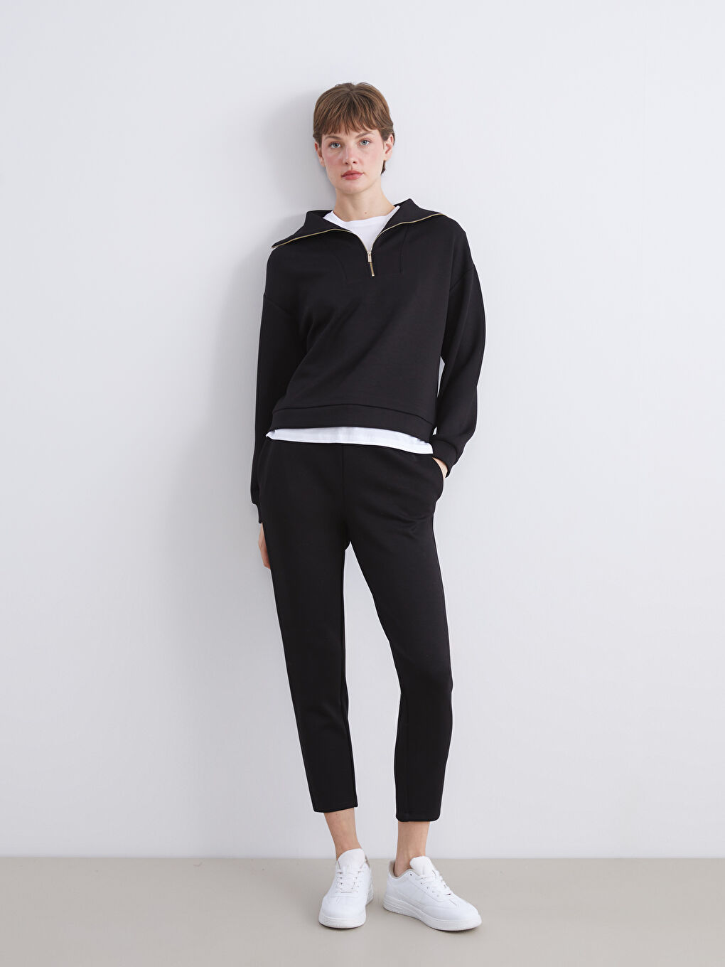 LCW Vision Funnel Neck Women's Sweatshirt -W53769Z8-CVL