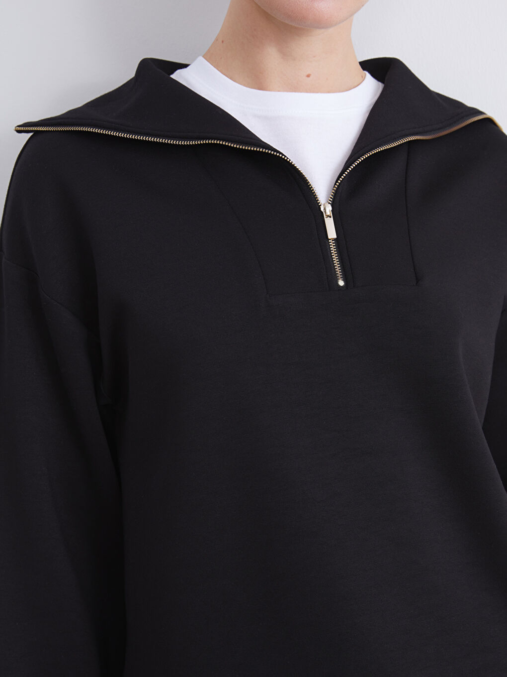 LCW Vision Funnel Neck Women's Sweatshirt -W53769Z8-CVL