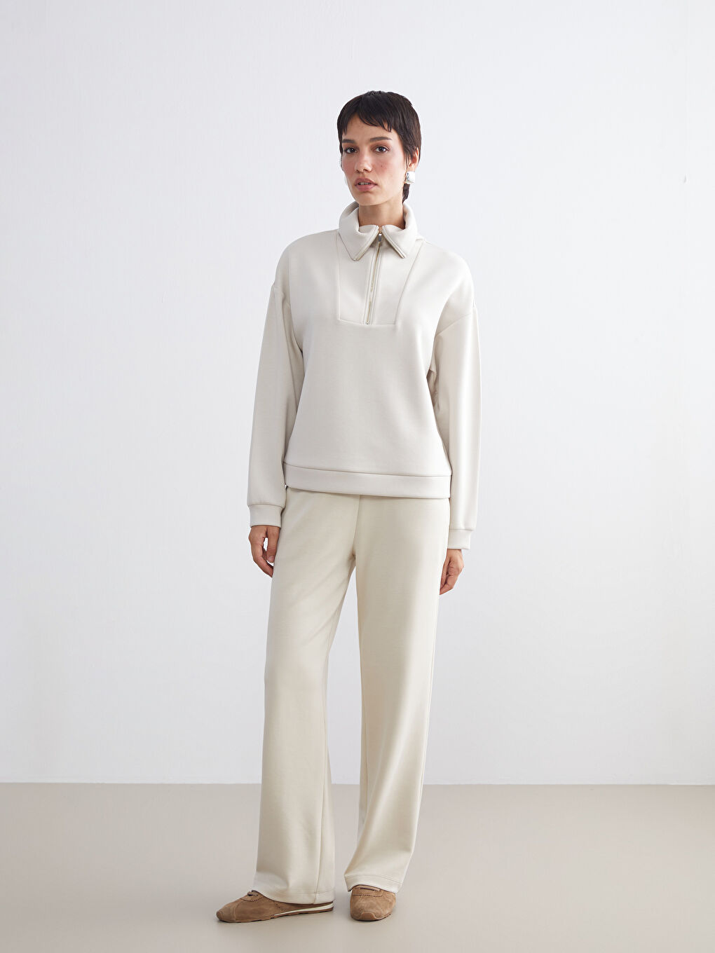 LCW Vision Funnel Neck Women's Sweatshirt -W53769Z8-G5M