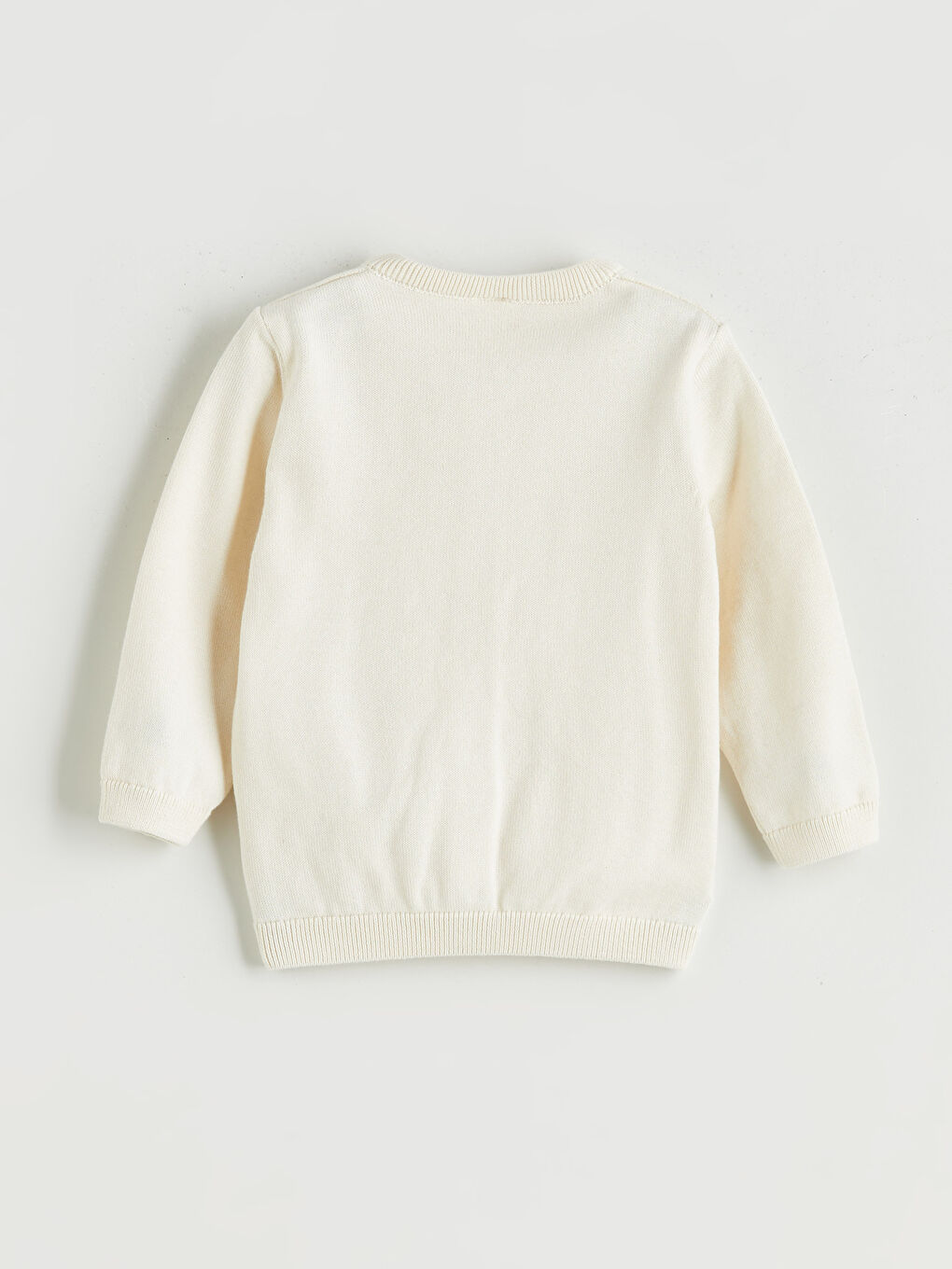 Crew Neck Floral Embroidered Baby Girl Knitwear Cardigan-1