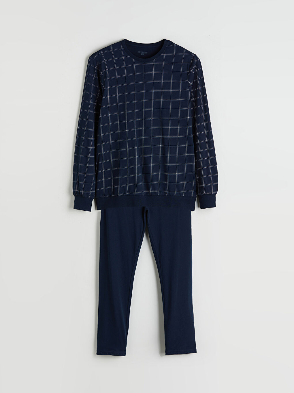 Lacivert Standart Kalıp Erkek Pijama Takımı-4