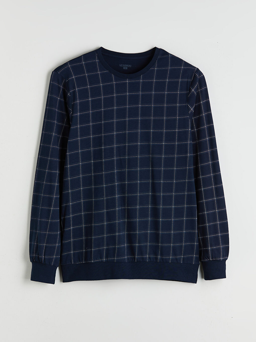 Lacivert Standart Kalıp Erkek Pijama Takımı-5