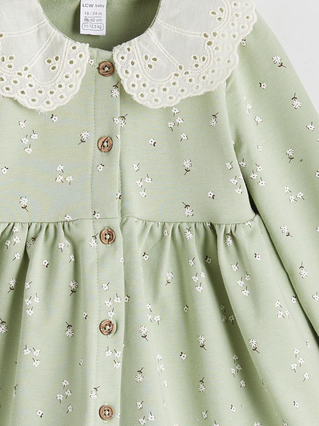 LCW baby Peter Pan Collar Floral Baby Girls' Dress -W53774Z1-LRK