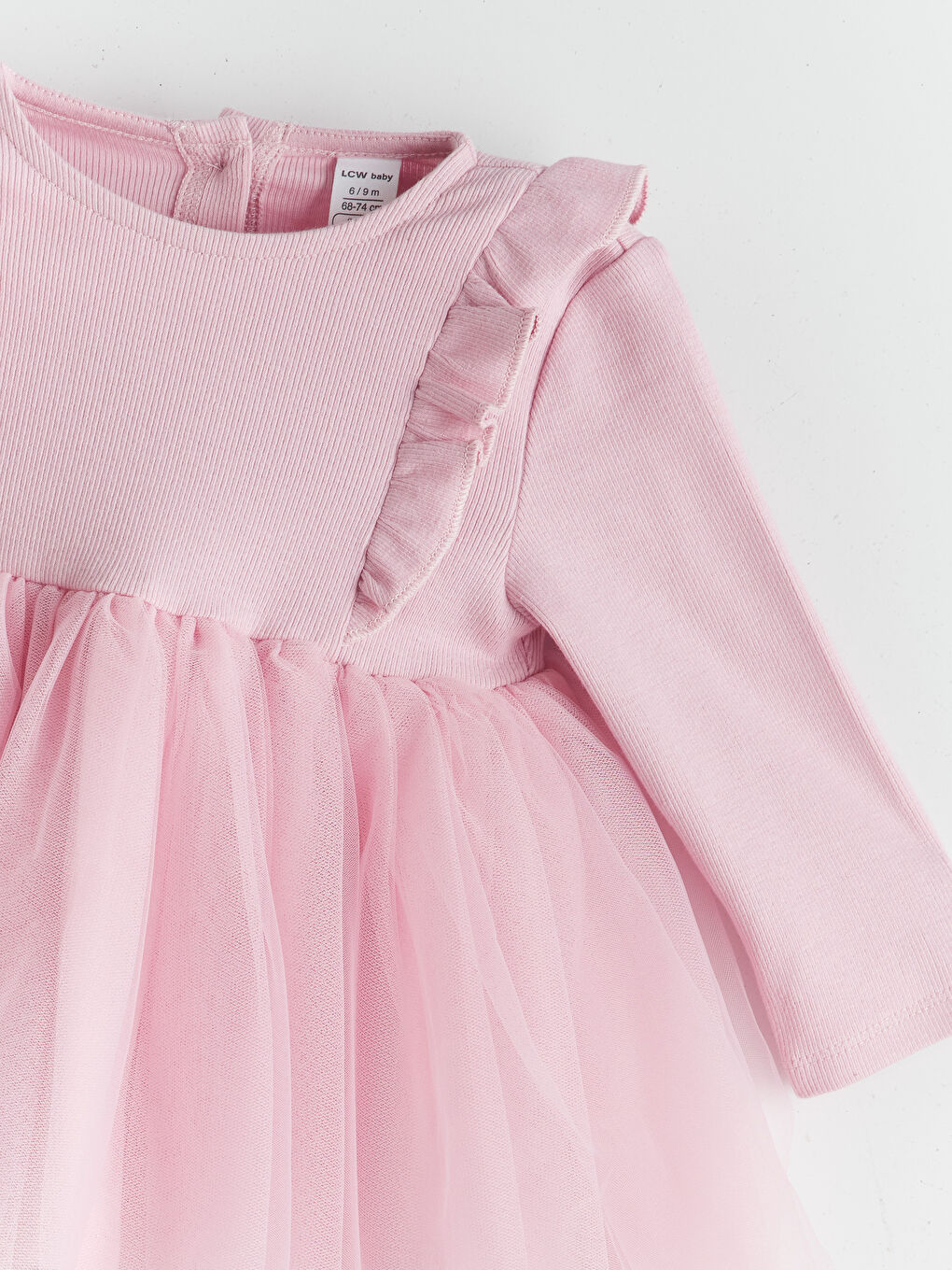 LCW baby Crew Neck Tutu Baby Girls' Dress -W53775Z1-VWX