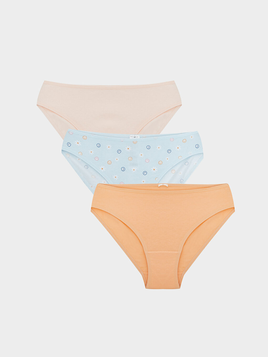 Mavi Baskılı Bikini Külot 3'lü