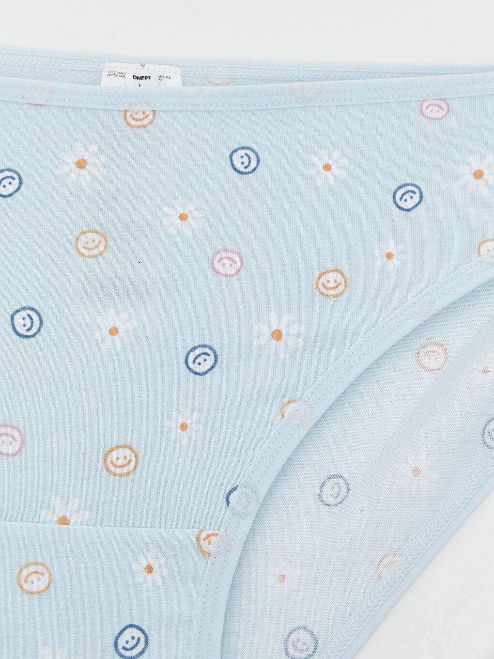 Mavi Baskılı Bikini Külot 3'lü-3