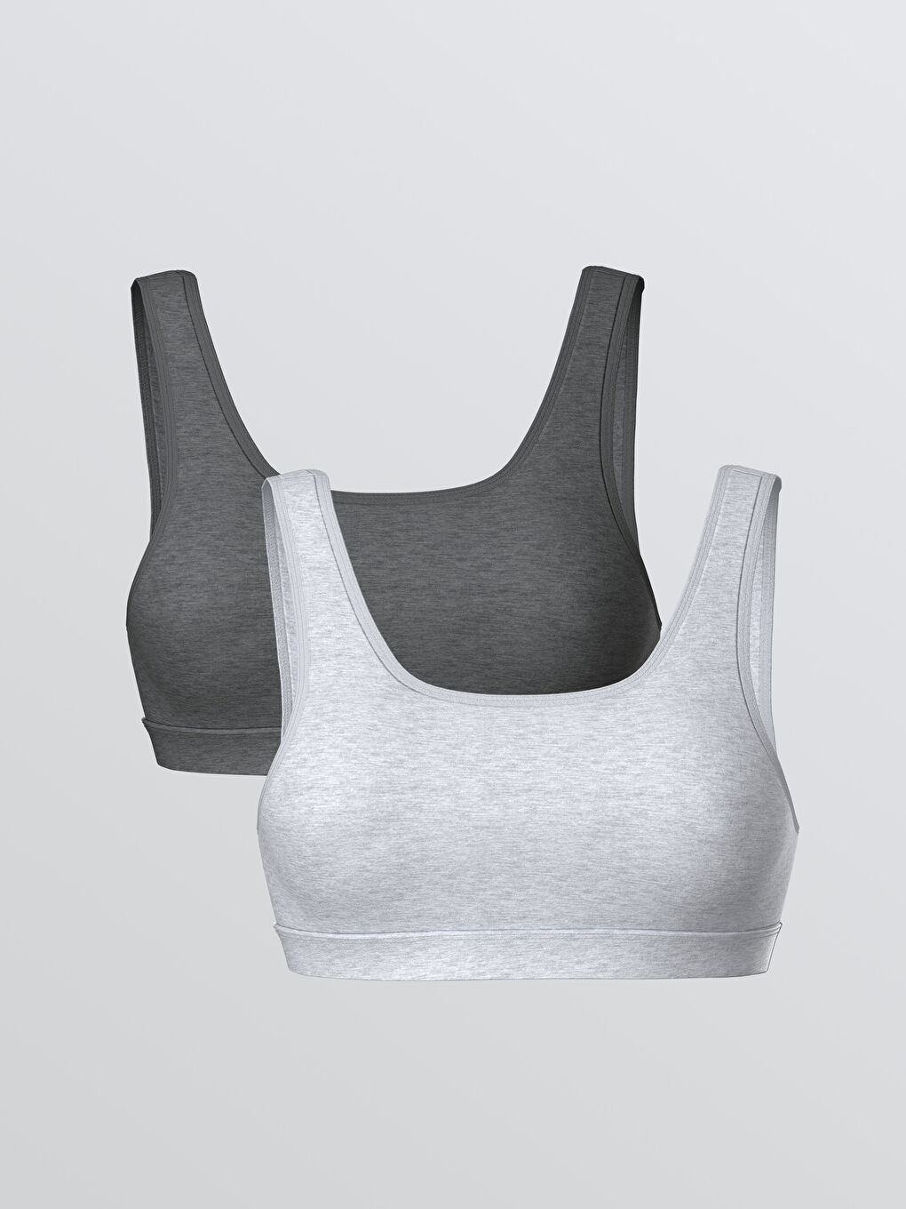 Non Wired Padded Plain Bustier Top 2 Pack