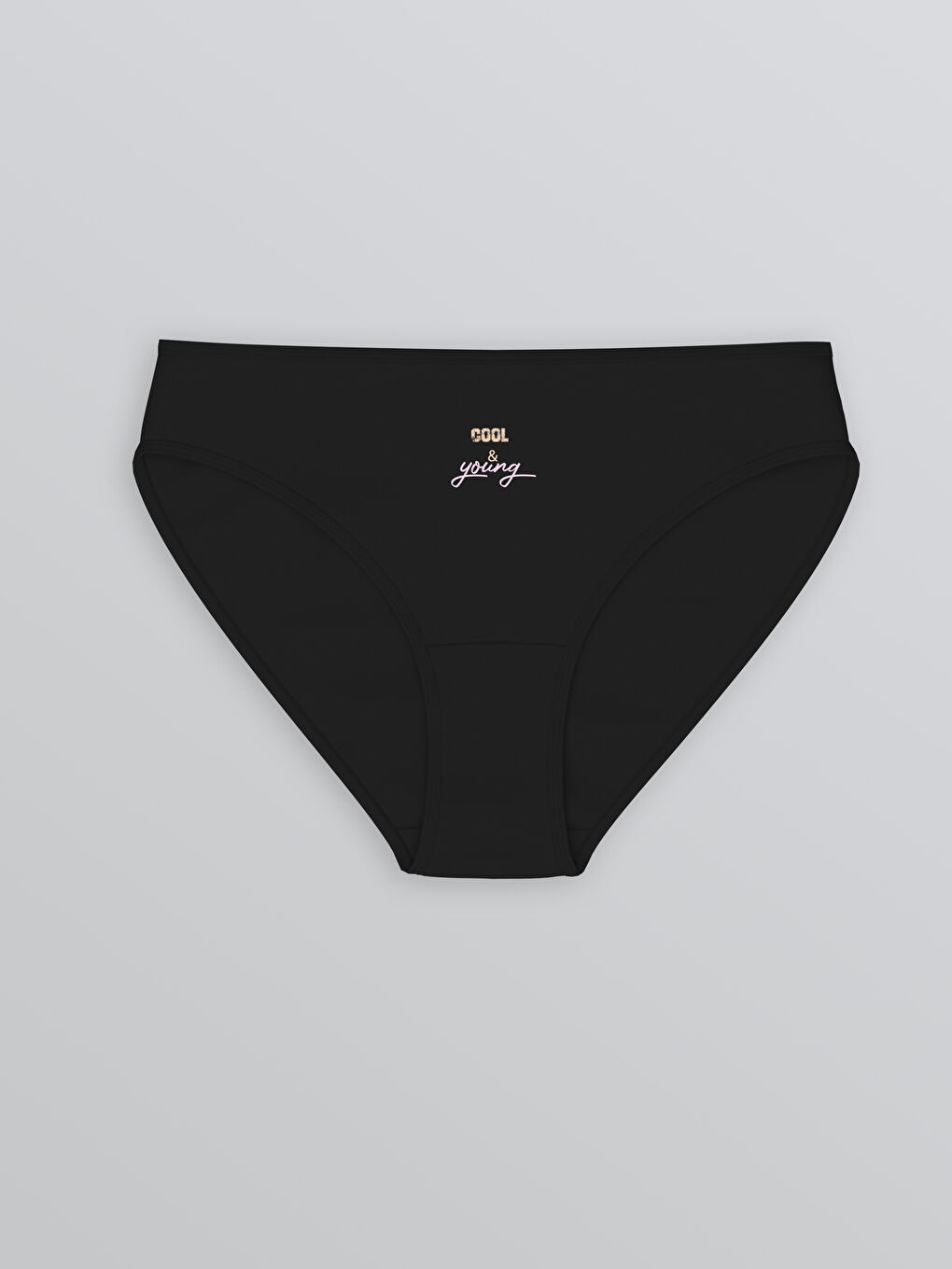 Siyah Baskılı Bikini Külot