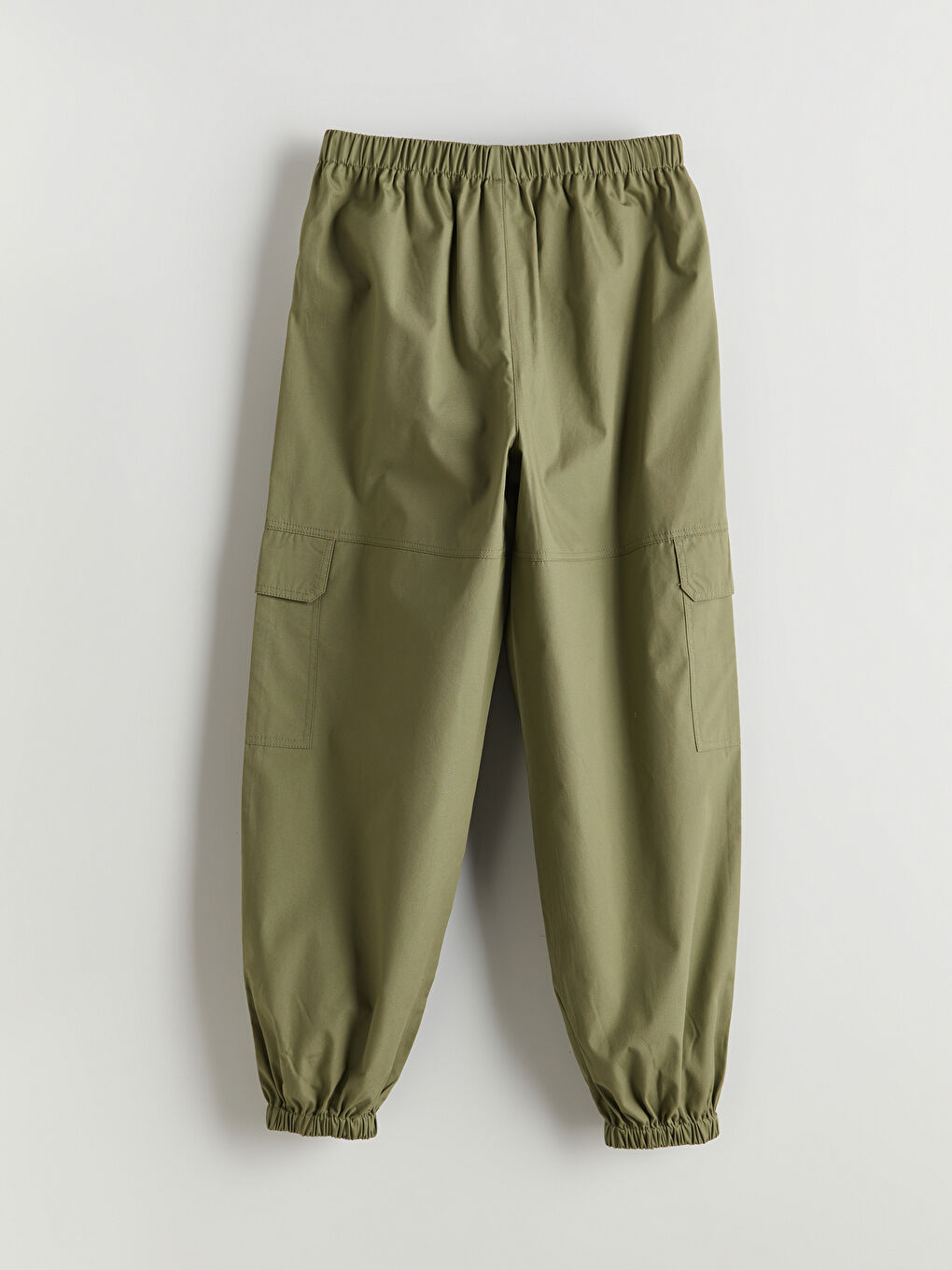 LCW Kids Elasticated Waist Girls' Cargo Jogger Trousers -W53807Z4-GUY