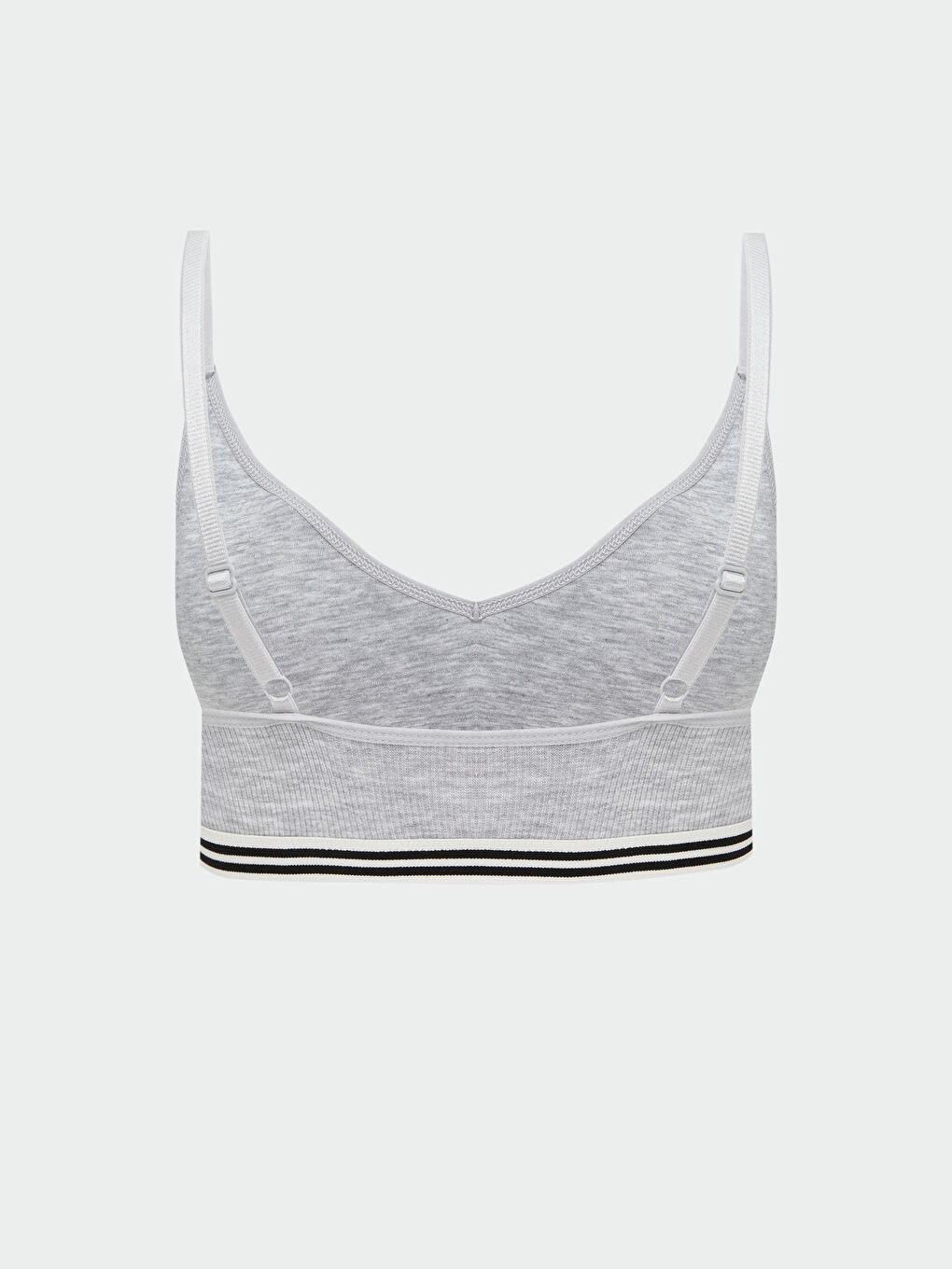 Gri Balensiz Çizgili Büstiyer-1