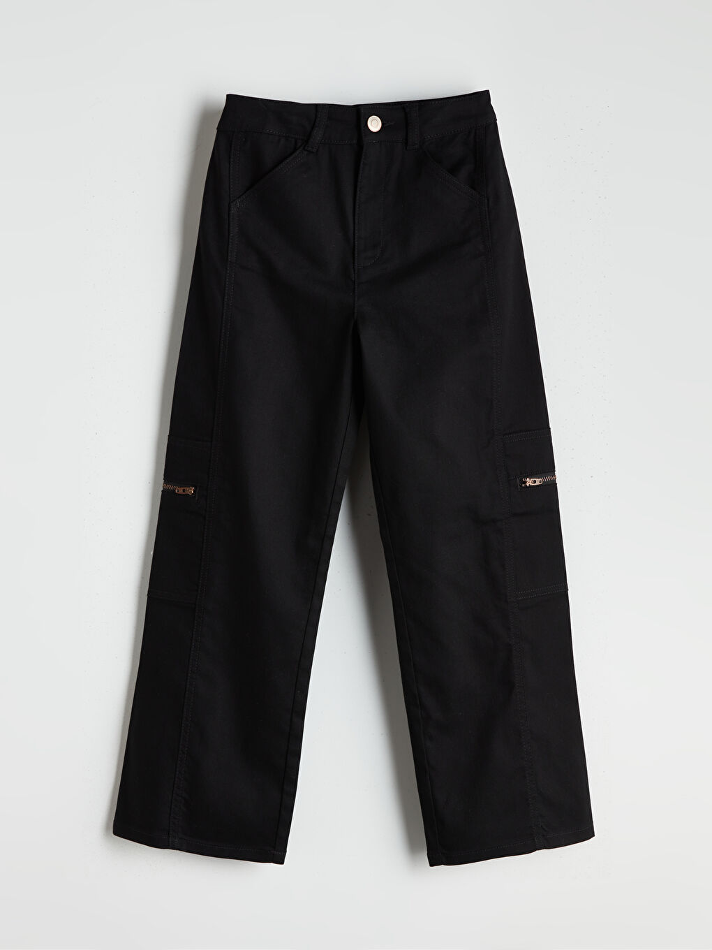 LCW Kids Wideleg Girls' Cargo Pants -W53817Z4-CVL