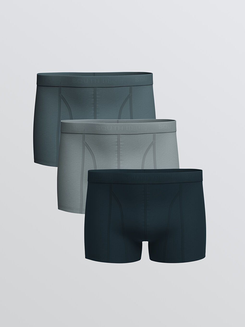 İndigo Standart Kalıp Pamuklu Esnek Erkek Boxer 3'lü