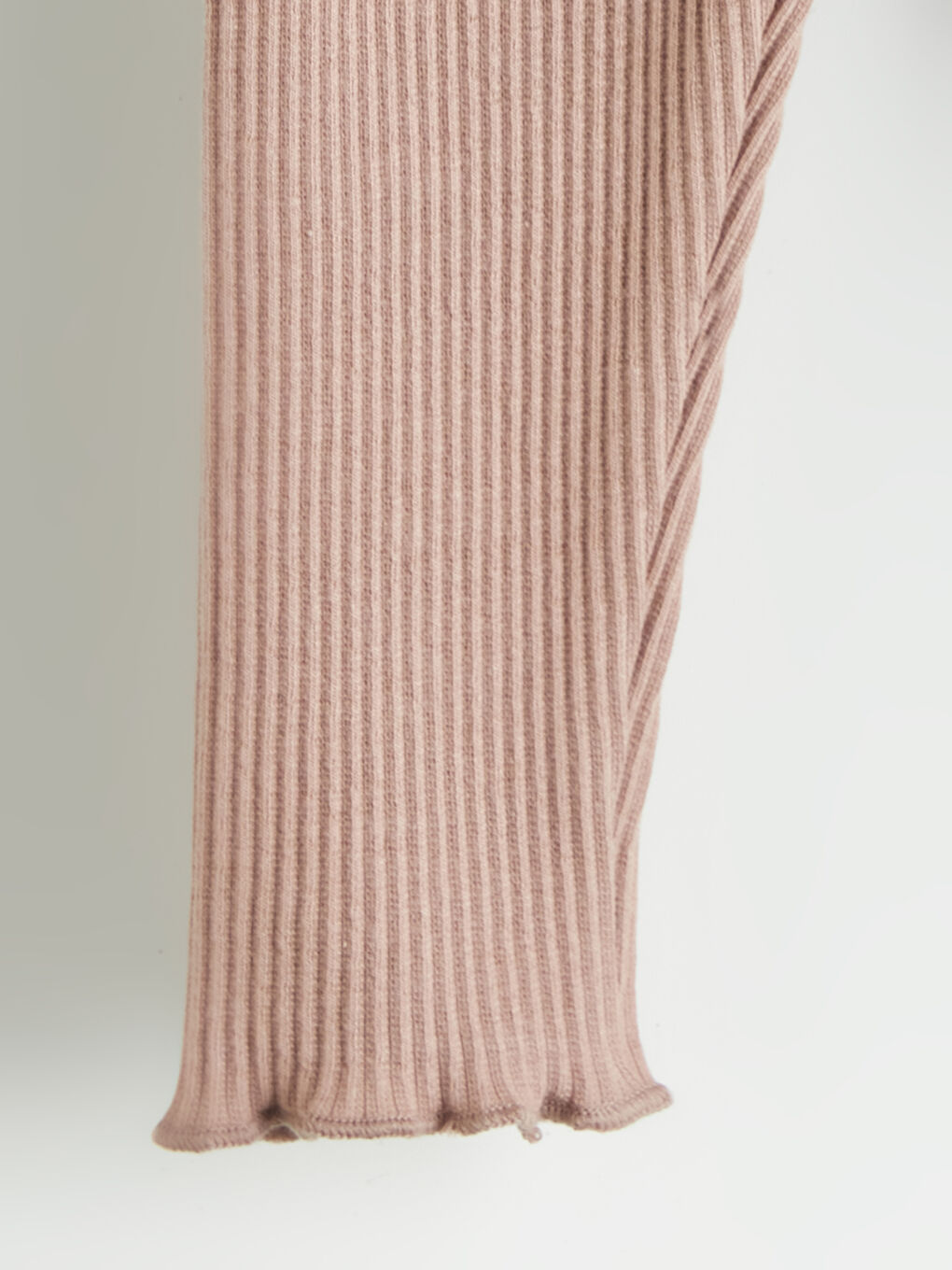 Kahverengi Beli Lastikli Kız Bebek Tayt-2