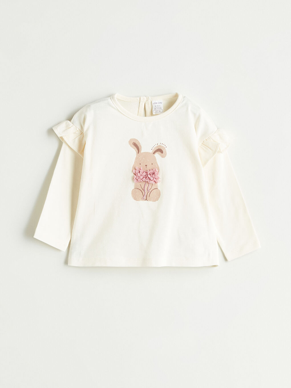 LCW baby Okrugli izrez Štampana Bluza i Helanke za Bebe Devojčice 2-pakovanja Komplet -W53840Z1-FDL
