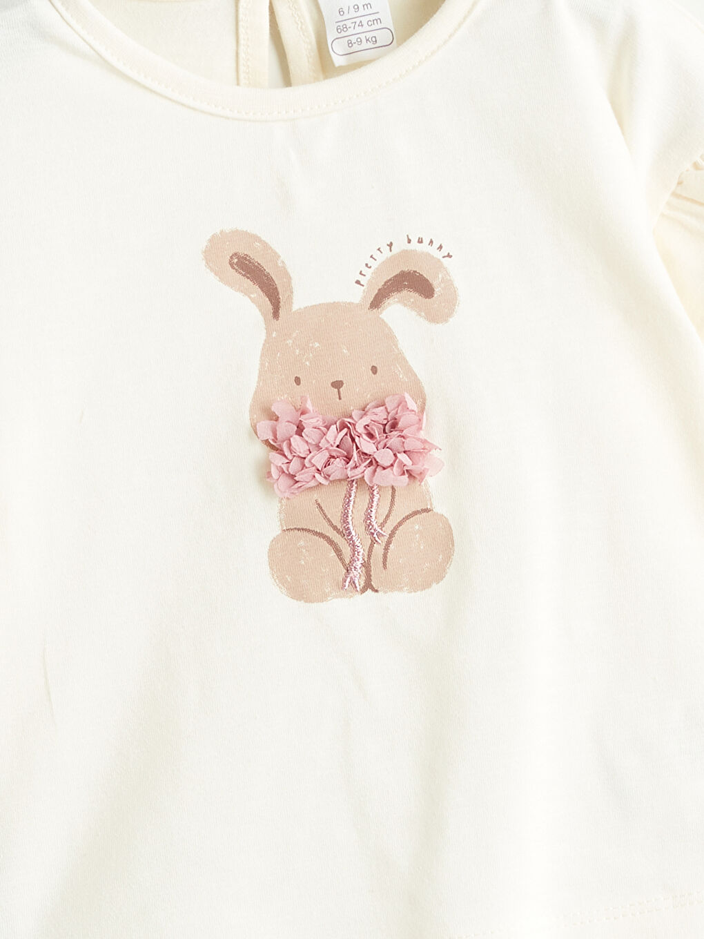 LCW baby Okrugli izrez Štampana Bluza i Helanke za Bebe Devojčice 2-pakovanja Komplet -W53840Z1-FDL