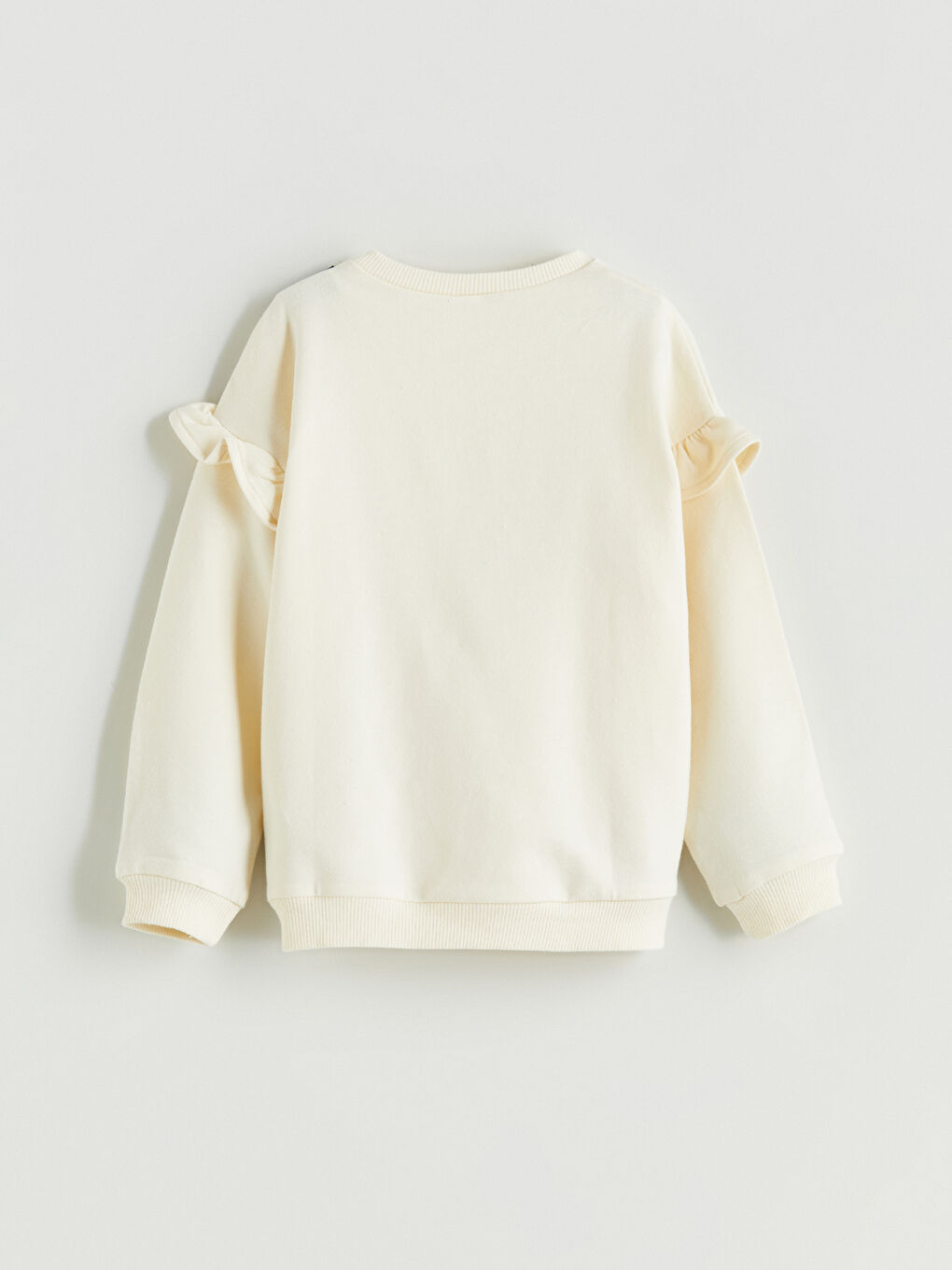 سويت شيرت و بنطلون ضيق مطبوع بياقة دائرية لبنات رضع - طقم من قطعتين-3