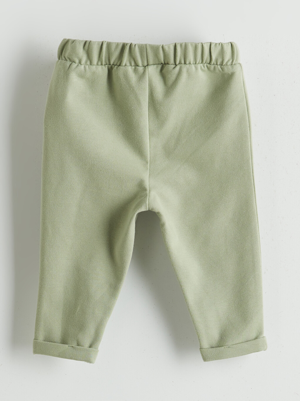 Yeşil Beli Lastikli Kız Bebek Jogger Eşofman Alt-1