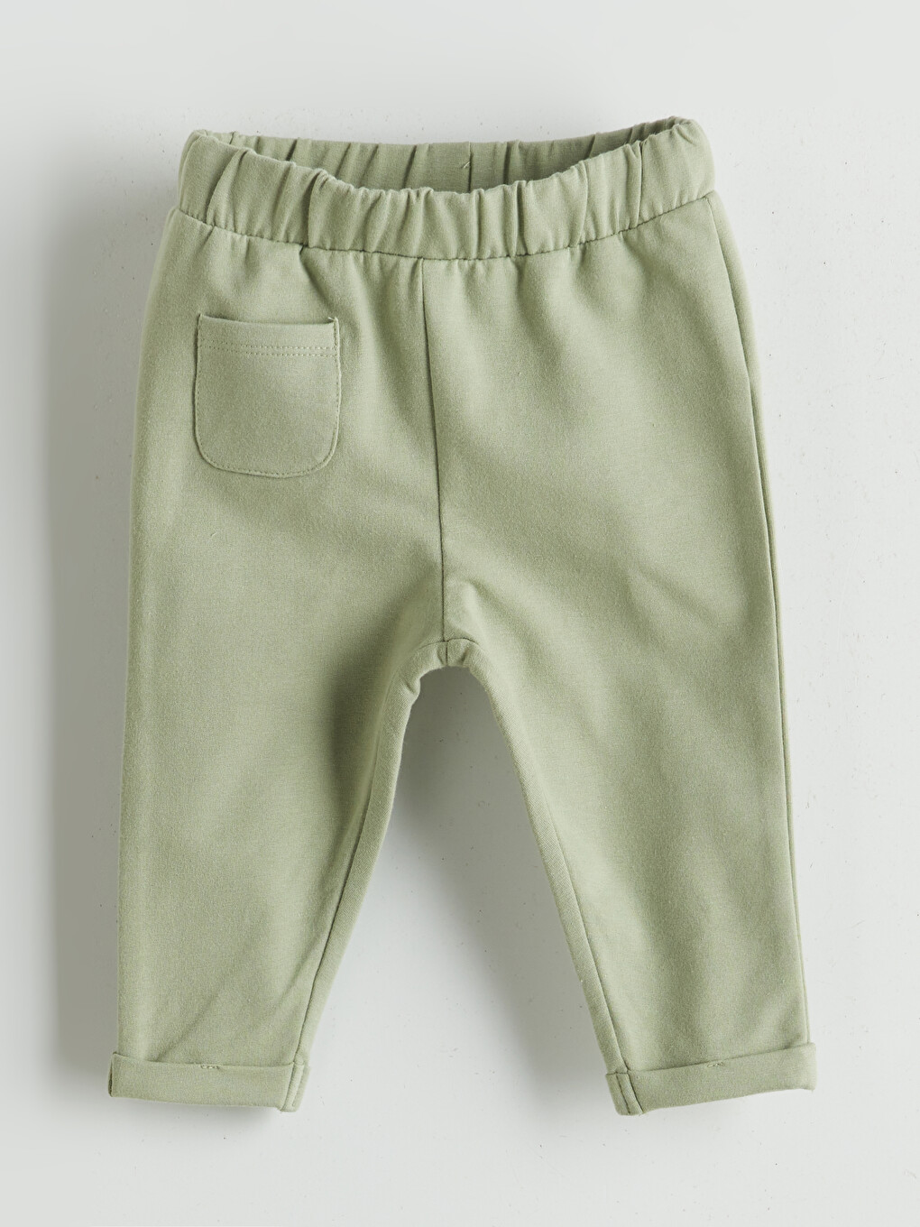 Yeşil Beli Lastikli Kız Bebek Jogger Eşofman Alt