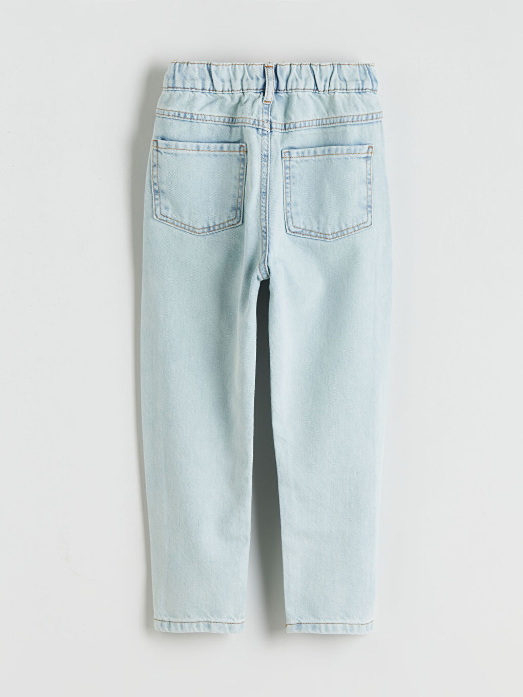 İndigo Beli Lastikli Erkek Çocuk Jean Pantolon-1