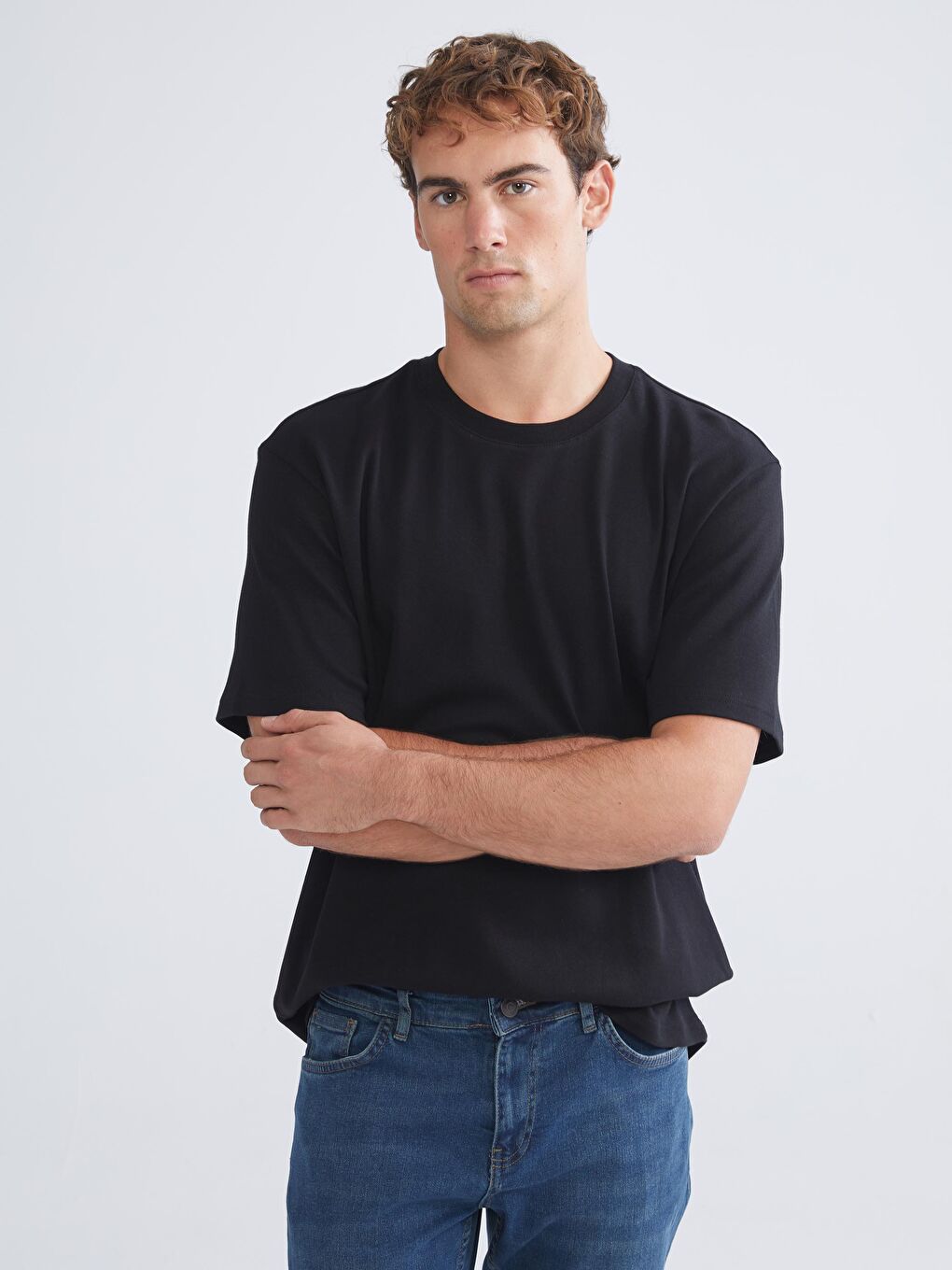 Crew Neck Short Sleeve Men's T-Shirt-1