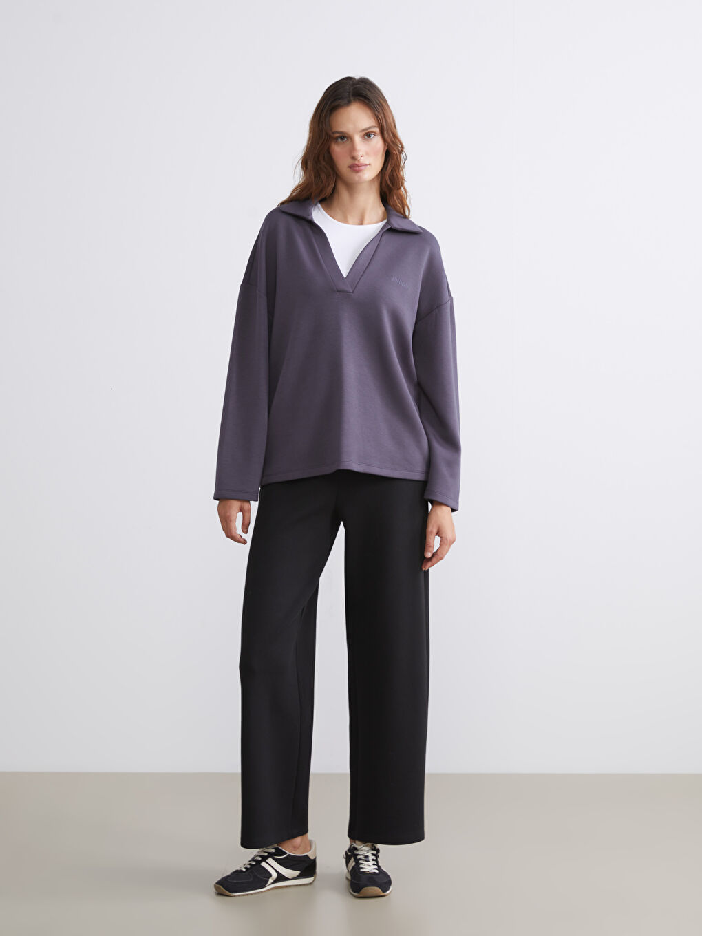 LCW Vision Polo Neck Women's Sweatshirt -W53879Z8-HGV