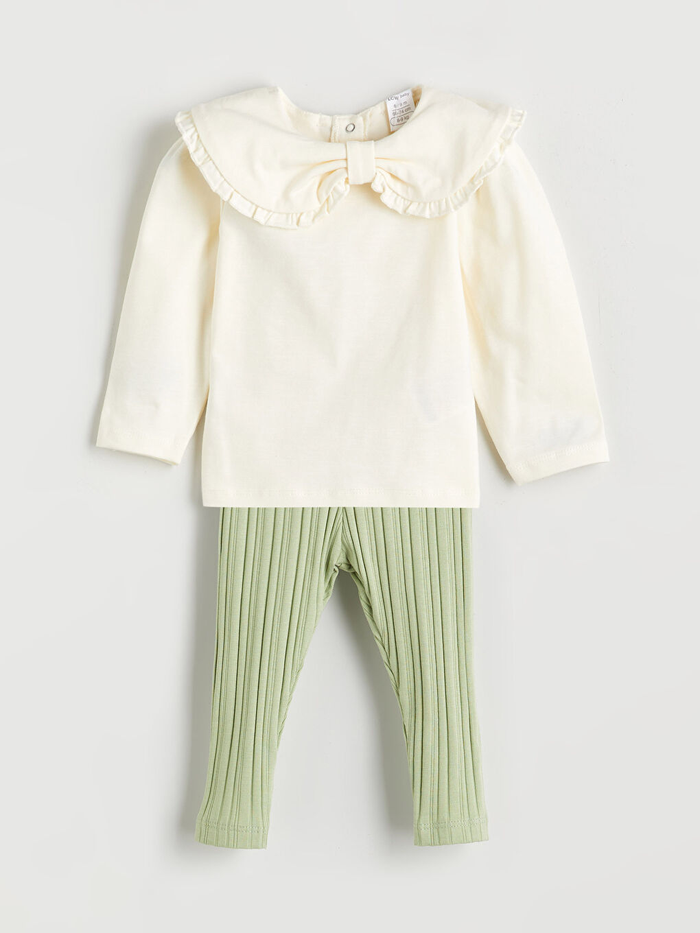 LCW baby یاخەی پیته‌ر پان بۆ کچانی ساوا بلوز و پانتۆڵ ٢ دانە -W53899Z1-FDL