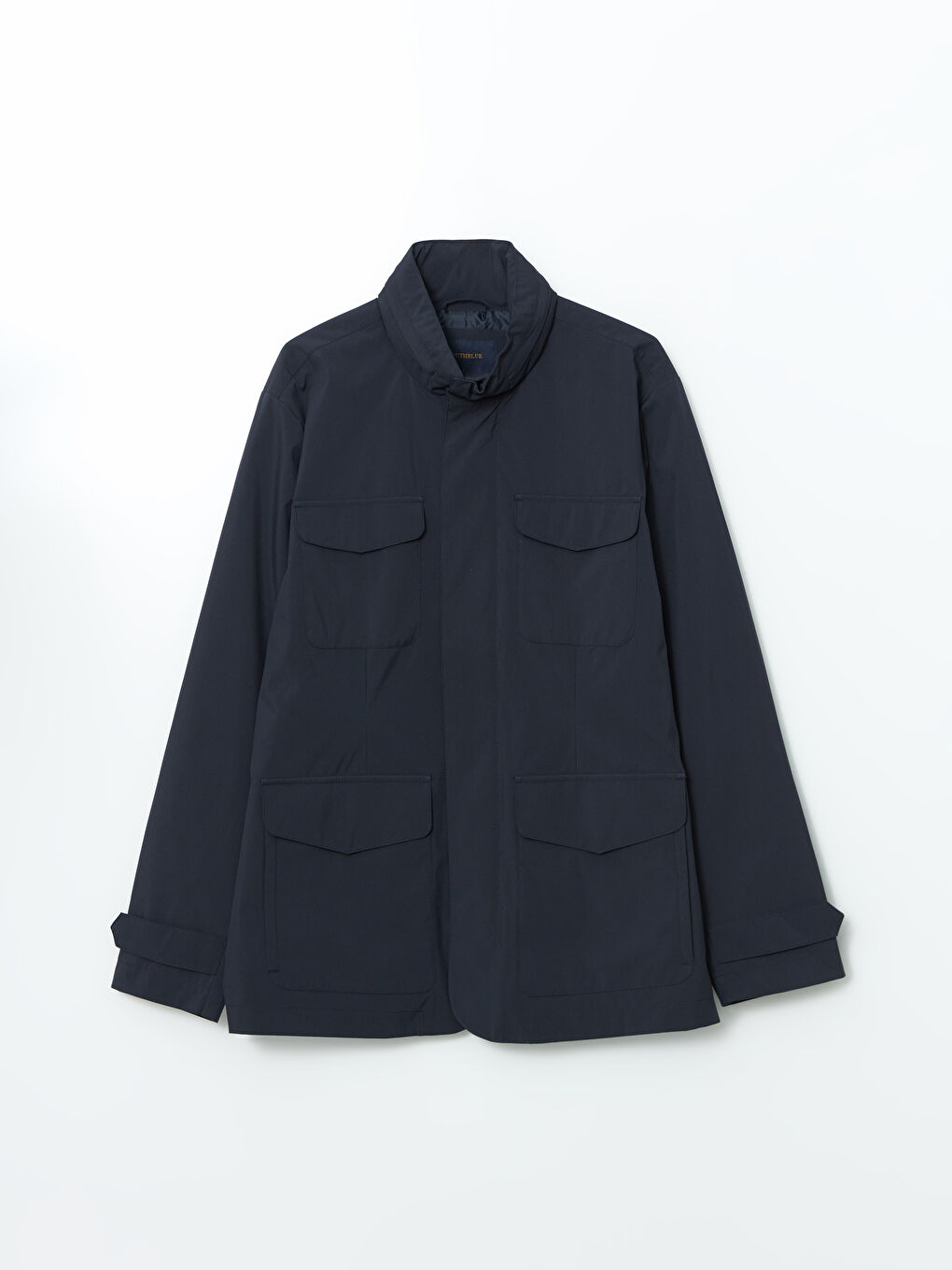 Lacivert Standart Kalıp Dik Yaka Erkek Mont-5